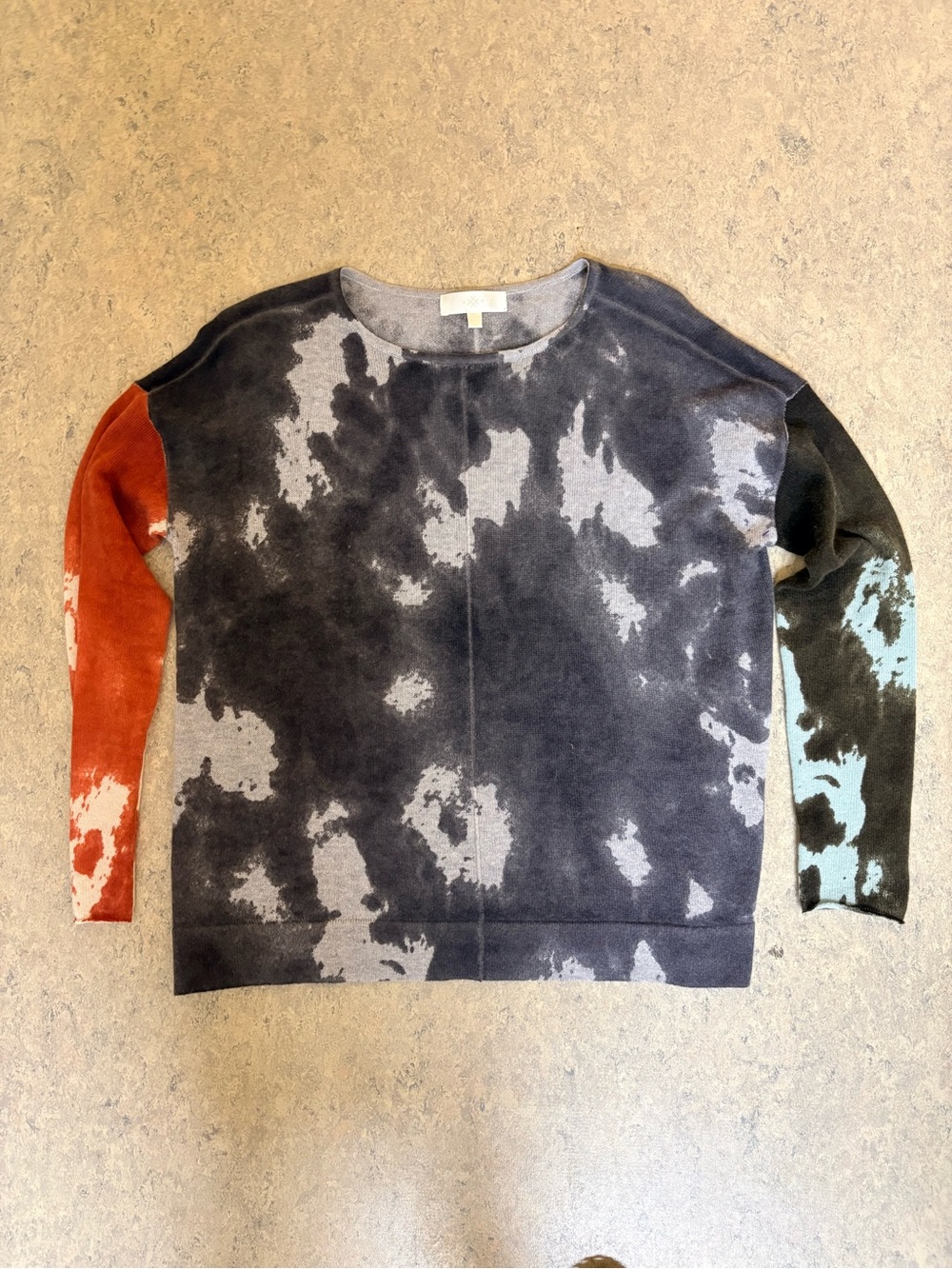 Lisa Todd Abstract Camo Print Cashmere Women’s Sweater Size Small